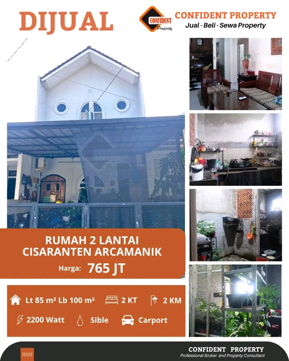 Properti terdaftar untuk dijual atau disewa - Di Jual Cepat Rumah Murah Arcamanik Cisaranten 2 Lt Jarang Ada Siap Huni Bagus Harga Murah 