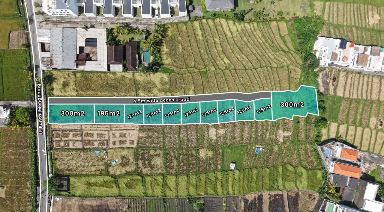Properti terdaftar untuk dijual atau disewa - Tanah Strategis Dekat Pantai Cemagi 