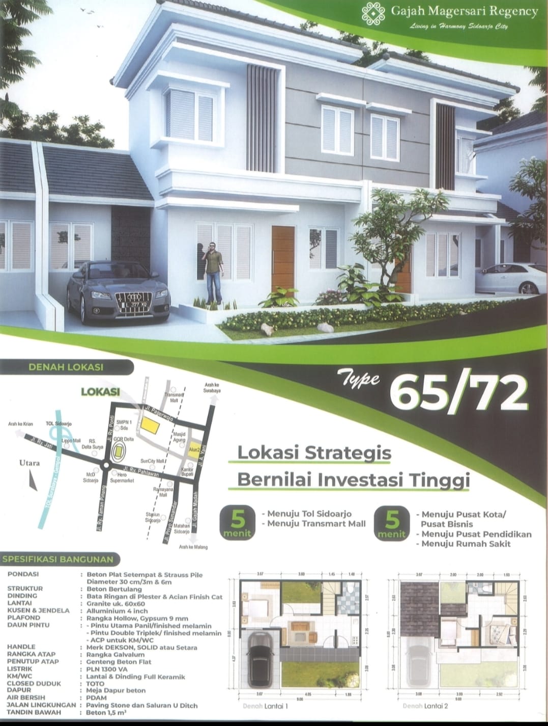 Properti terdaftar untuk dijual atau disewa - Gajah Magersari Regency 
