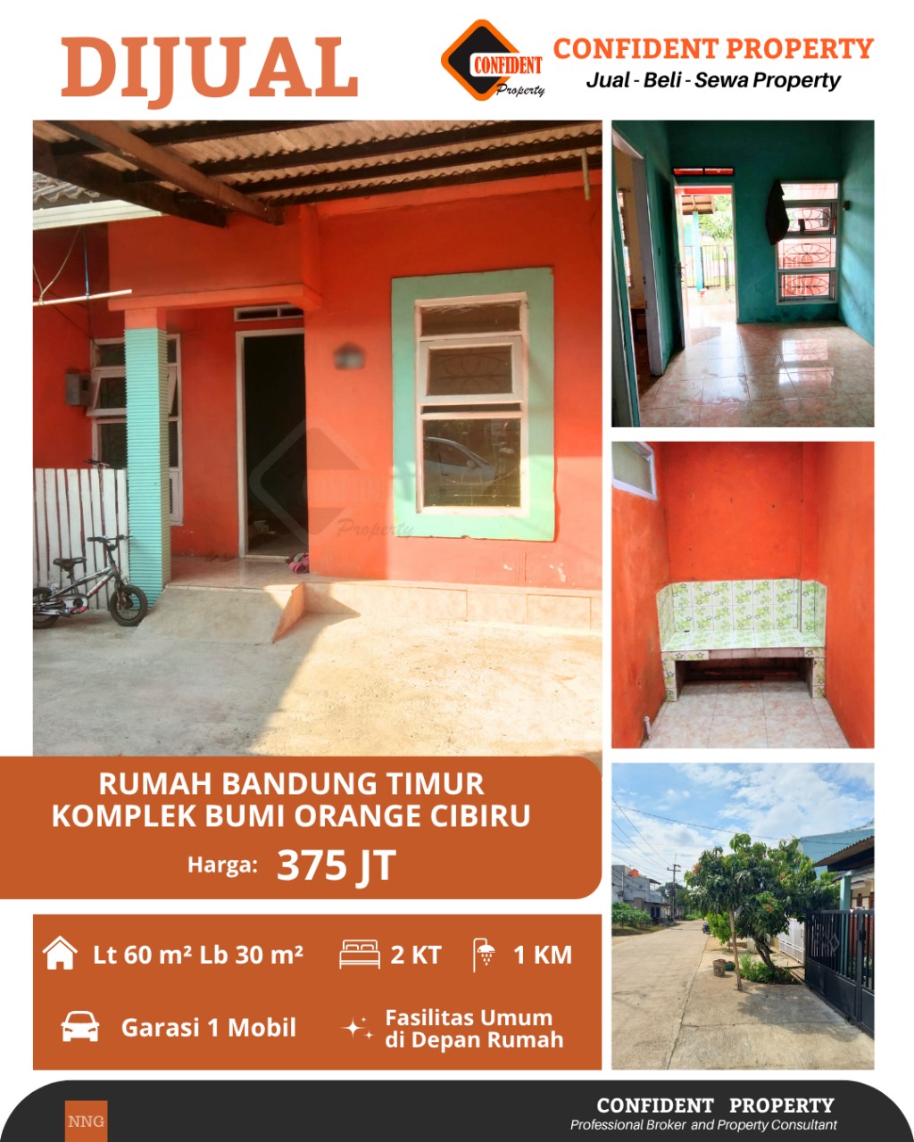 Properti terdaftar untuk dijual atau disewa - Jual Cepat Rumah Murah Cibiru Komplek Bumi Orange 300 Jutaan Jarang Ada ,akses Jalan Lebar Dkt Fasum 
