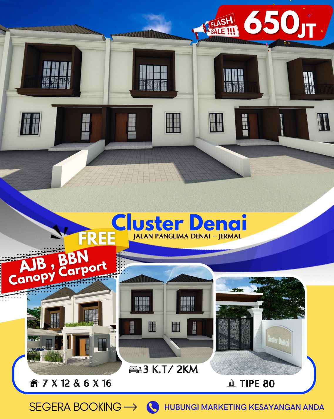 Properti terdaftar untuk dijual atau disewa - Cluster Denai