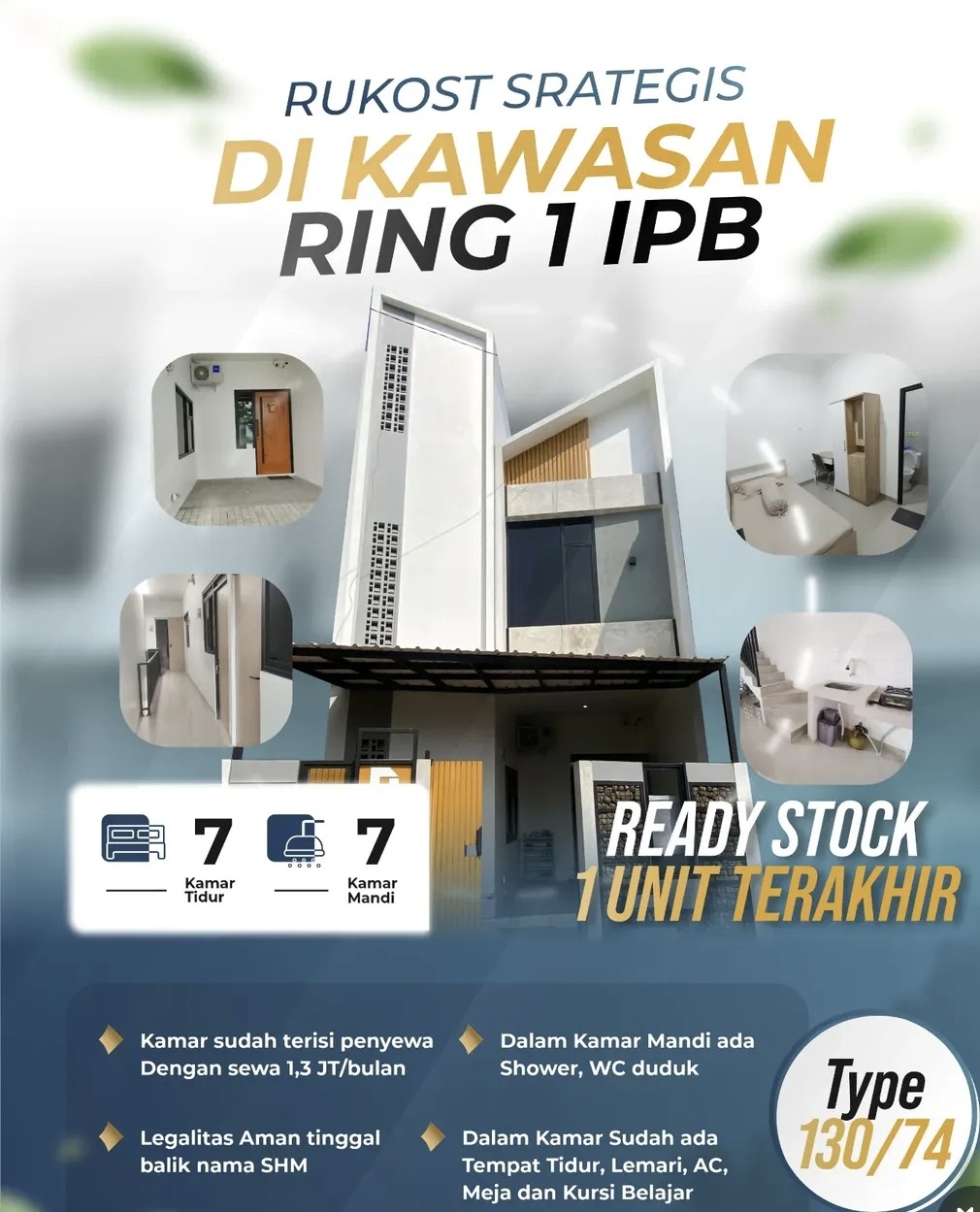 Properti terdaftar untuk dijual atau disewa - Qiara Student House No. 1
