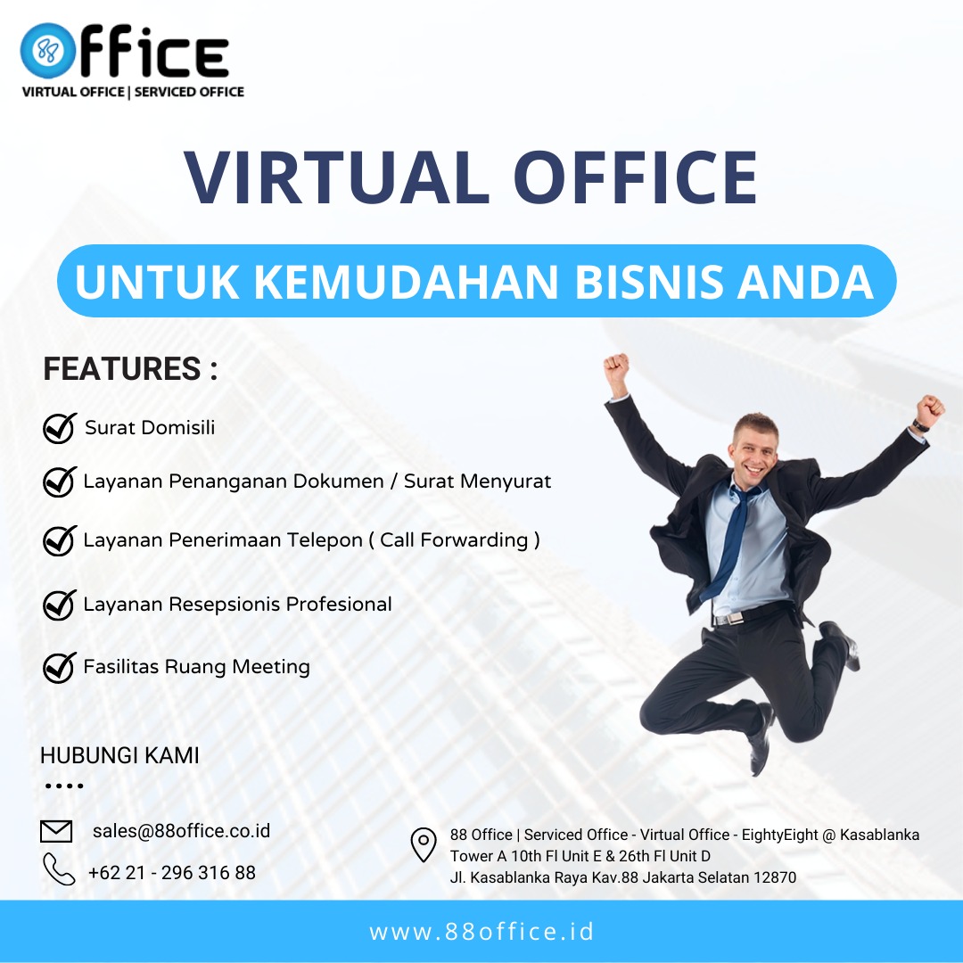 Harga Termurah Disc 50% Virtual Office di Kasablanka Jakarta Selatan -  disewa di Properthy