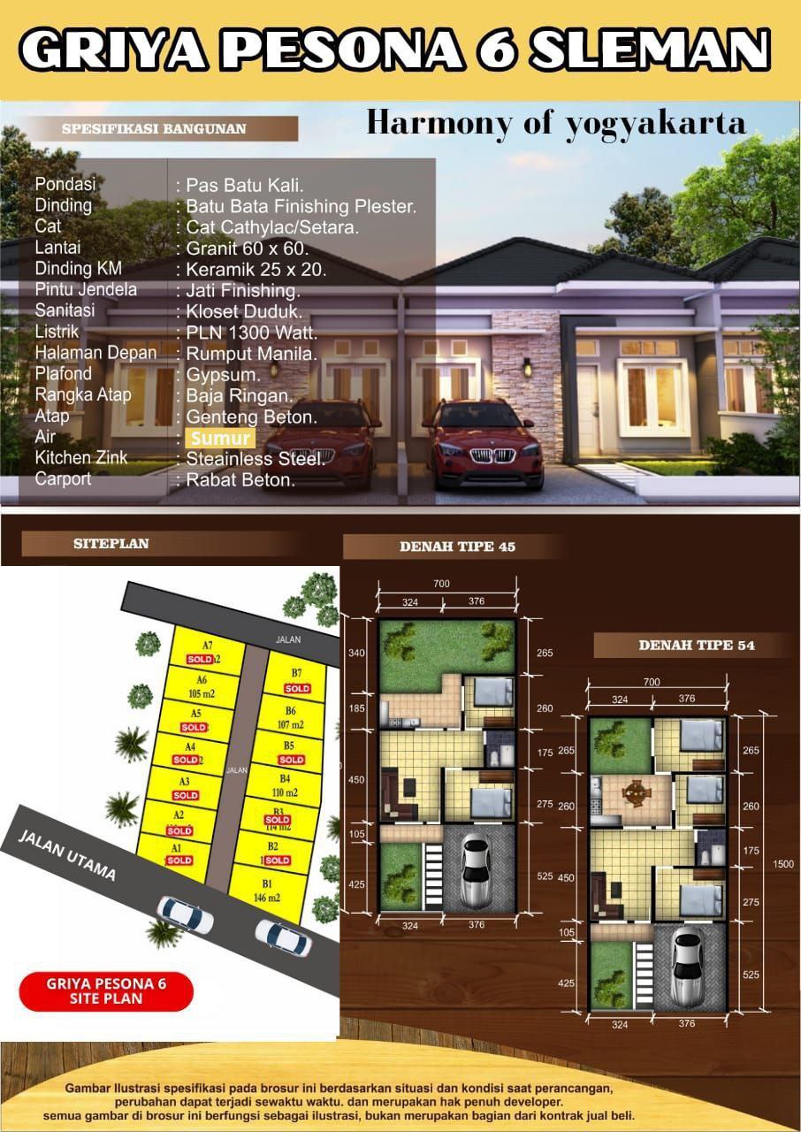 Properti terdaftar untuk dijual atau disewa - Griya Pesona 6