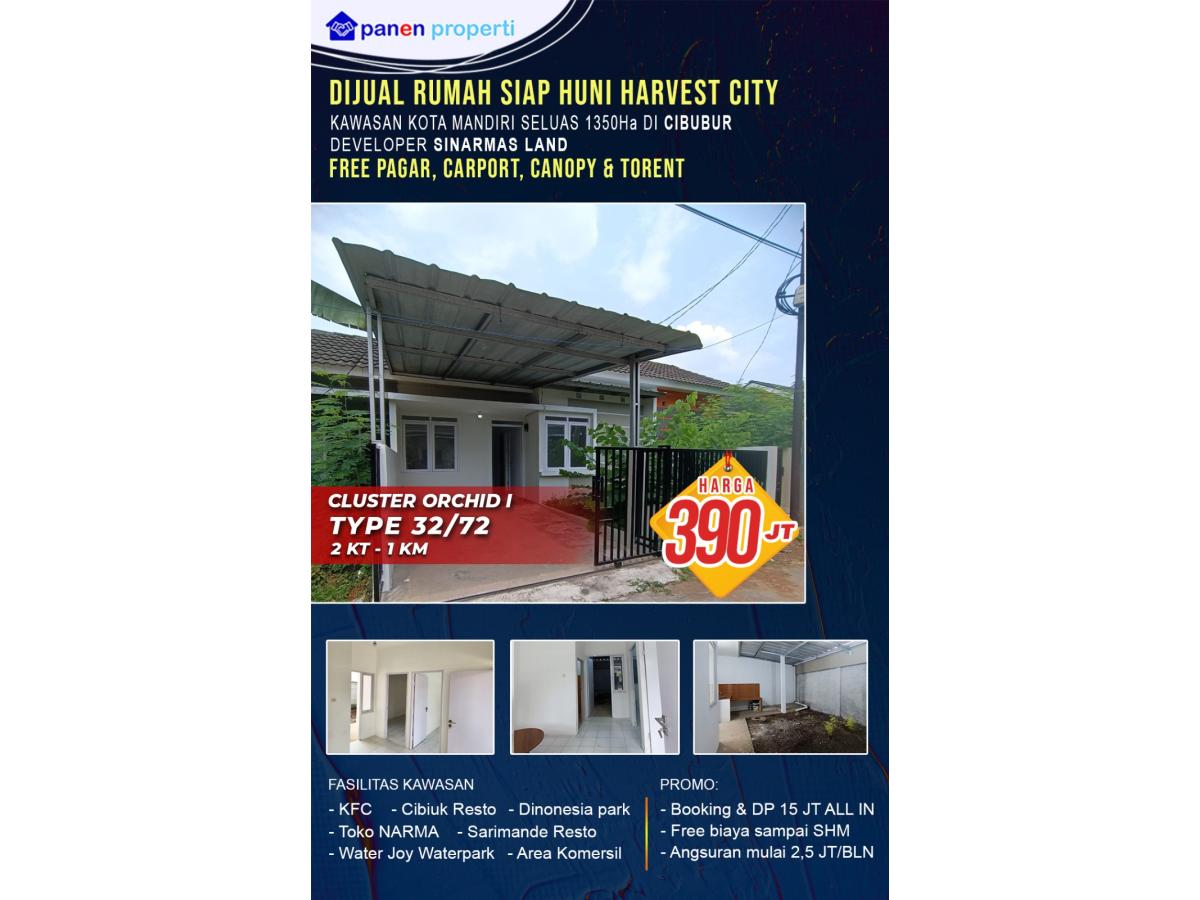 Properti terdaftar untuk dijual atau disewa - Jual Rumah Baru Renov Ready Siap Huni Di Harvest City Pr1978
