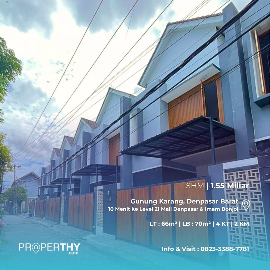 Dijual Rumah Semi Furnished 2 Lantai - Cuma 10 Menit ke Level 21 Mall Bali & RS Sanglah | PRPD432