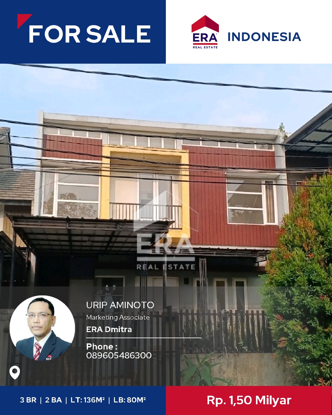 Dijual rumah 2 lantai di Bukit Golf Riverside