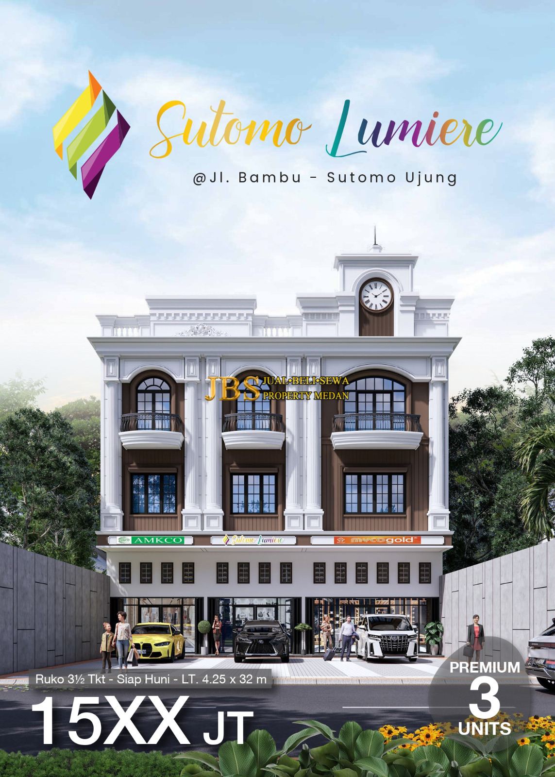 Ruko Kondisi Baru Dijual di Komplek Sutomo Lumiere Jalan Bambu - Medan