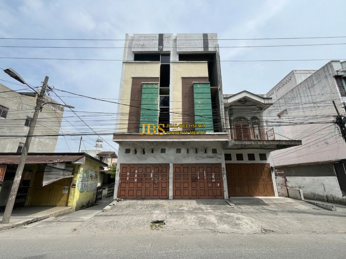 Dijual Ruko Gandeng Kondisi Kosong di Jalan Denai (Dekat Sukaramai) - Medan