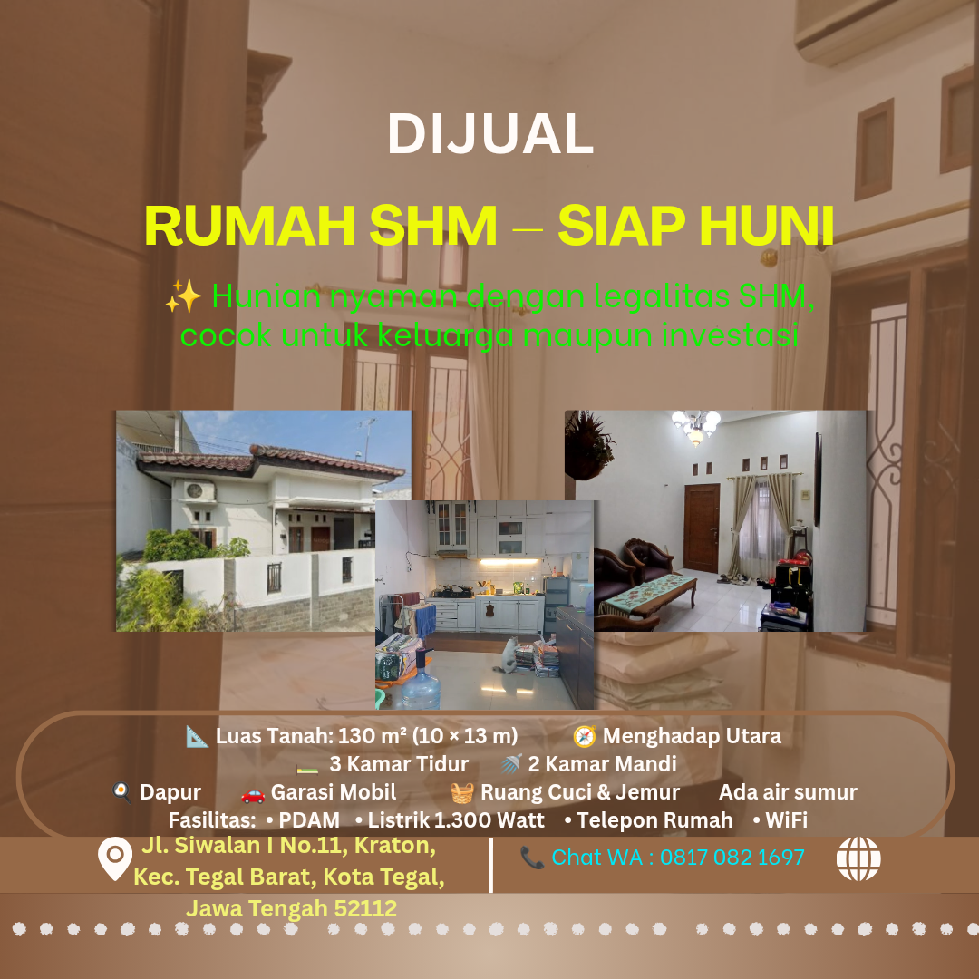 DIJUAL RUMAH SHM-SIAP HUNI