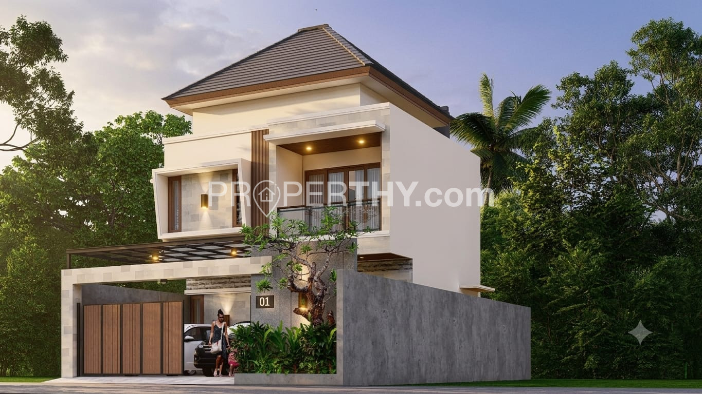 Dijual Rumah Baru View Sawah Luas Tanah 1,3 Are Dengan 3 Kamar Tidur Sudah Free Pajak & Notaris - 5 Menit ke Renon & Pantai Sanur | PRPD540