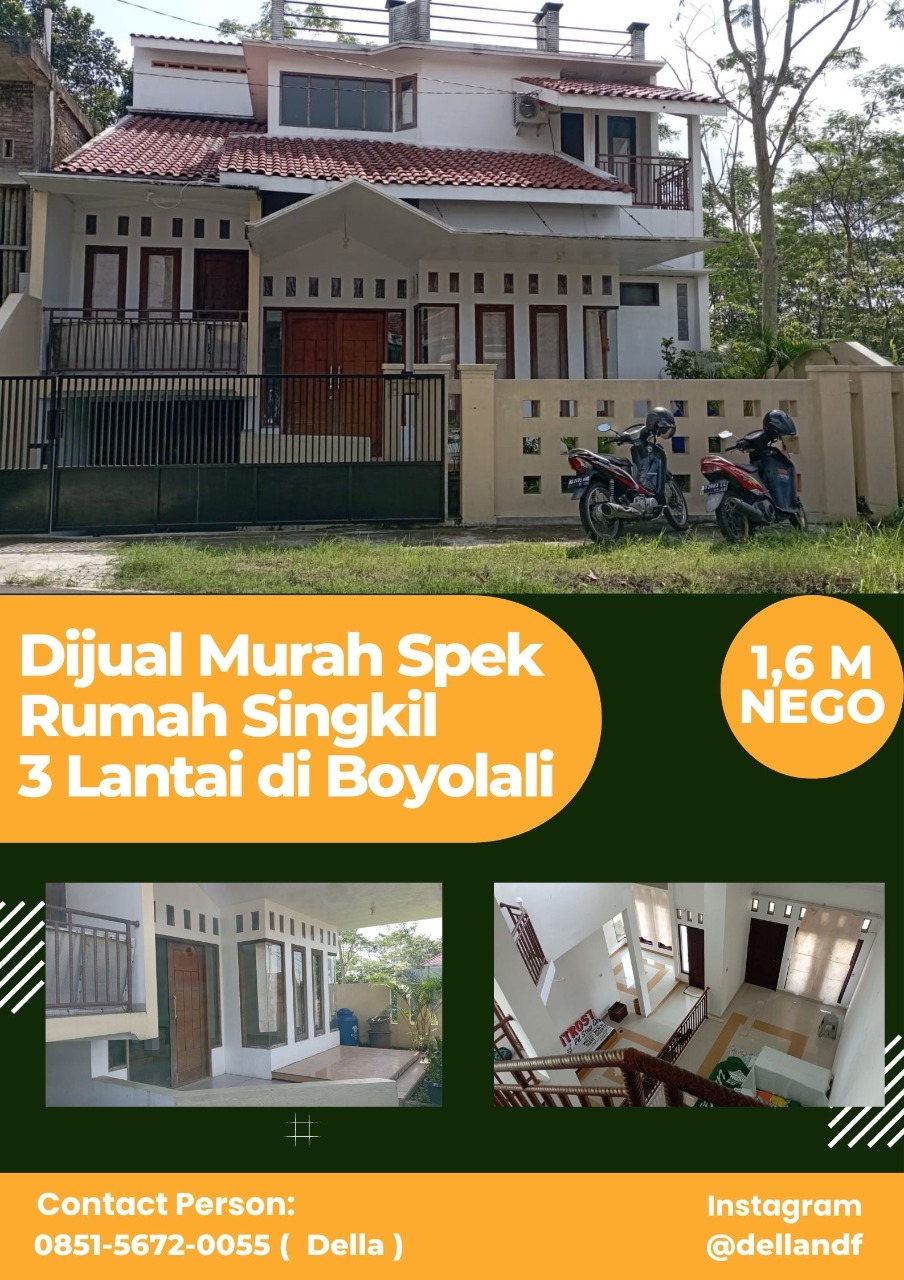 Dijual Murah Spek Rumah Singkil 3 Lantai di Boyolali - [4661] <a href="https://demengacor.com/exo123">exo123</a>