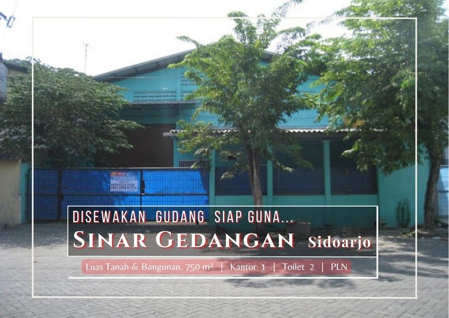 GUDANG DISEWAKAN di Sinar Gedangan Sidoarjo - Strategis, Siap Guna, ada Ruang Kantor.