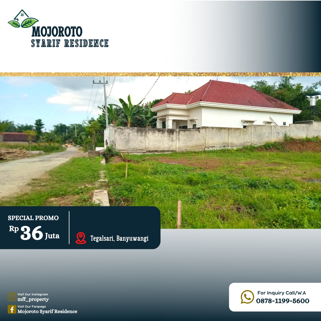 TANAH MURAH SHM DI TEGALSARI BANYUWANGI