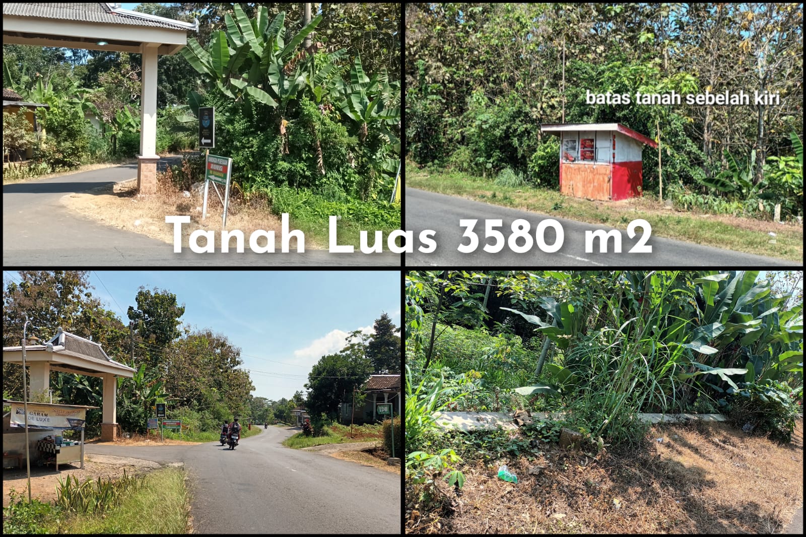 TANAH SHM DIJUAL LUAS 3580 M²  (PERTIGAAN SALAM TOHKUNING) KARANGANYAR